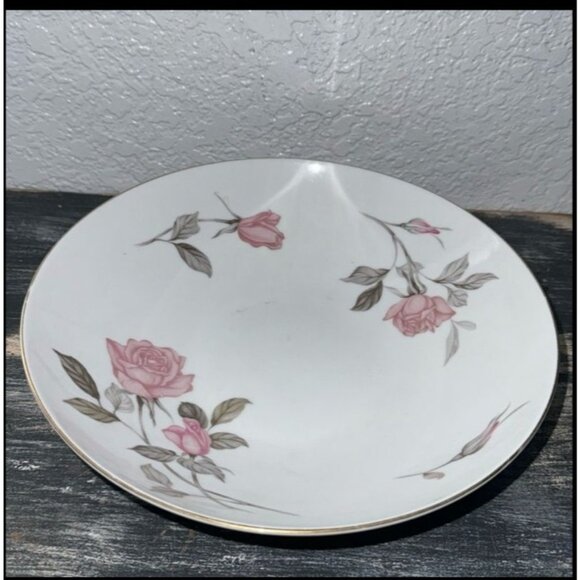 Fine China Saucer Soup Bowl Set With Rose Pattern By Sango - Picture 2 of 6